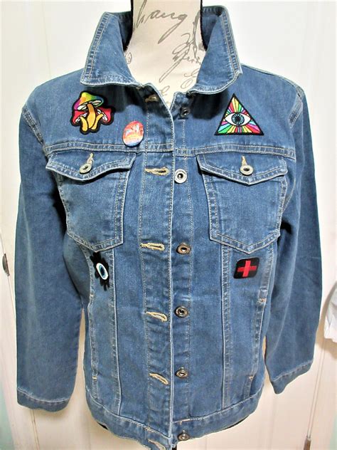 chanel eye patch jacket denim|Jacket .